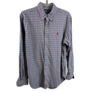 Ralph Lauren Men's Size Medium‎ Plaid Classic Fit Flannel Button Down Shirt